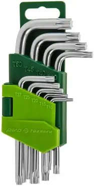 Дело Техники Torx набор ключей угловых коротких (10-50 мм)