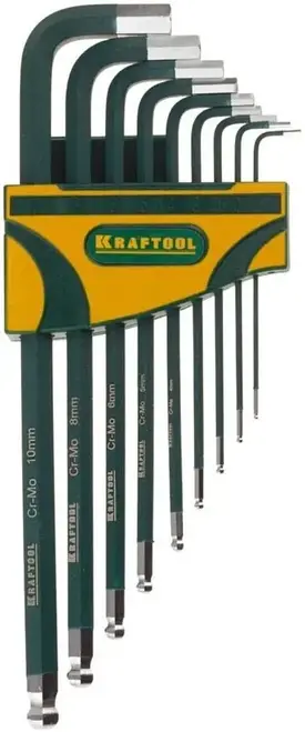 Kraftool Industrie набор ключей имбусовых удлиненных (0.10-10 мм)