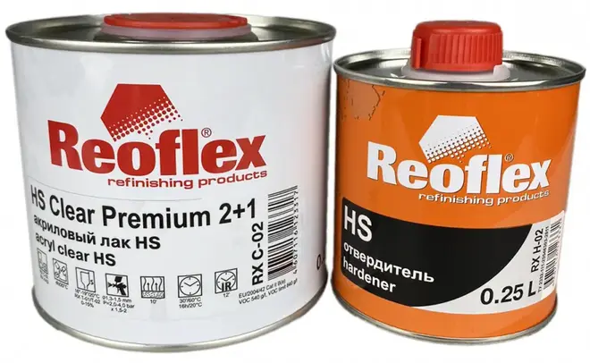 Reoflex HS Clear Premium 2+1 лак акриловый 2-комп (750 мл (500 мл + 250 мл)