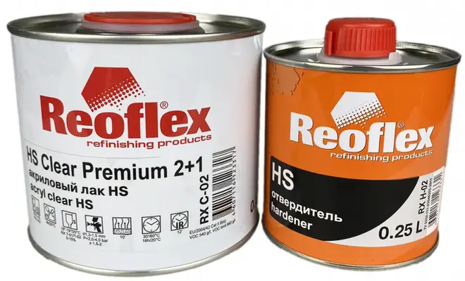 Reoflex HS Clear Superio лак акриловый 2-комп (1.5 л (1 л + 500 мл)