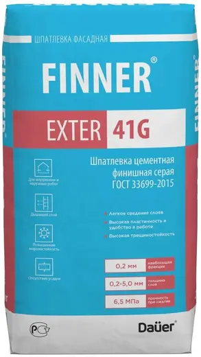 Dauer Finner Exter 41G шпатлевка цементная финишная (20 кг)