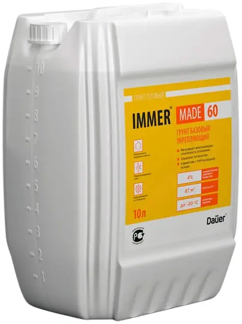Dauer Immer Made 60 грунт базовый укрепляющий (10 л) белый