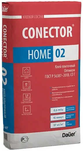 Dauer Conector Home 02 клей плиточный оптимум (25 кг)