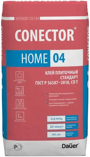 Dauer Conector Home 04 клей плиточный стандарт (40 кг) летний