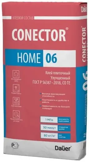 Dauer Connector Home 06 клей плиточный улучшенный (25 кг) зимний