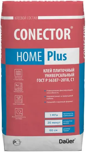 Dauer Conector Home Plus клей плиточный универсальный (25 кг) зимний