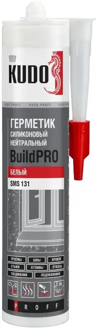 Kudo Proff Buildpro герметик силиконовый нейтральный (280 мл) белый
