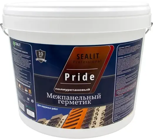 Sealit Professional Pride герметик межпанельный полиуретановый (10 л (ведро компонент №1 + контейнер компонент №2) серый