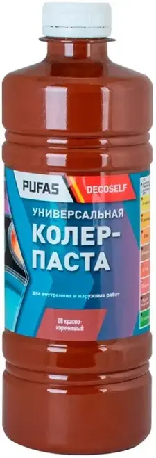 Пуфас Decoself колер-паста универсальная (450 мл) красно-коричневый