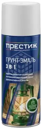 Престиж грунт-эмаль 3 в 1 по ржавчине аэрозольная (450 мл) белая