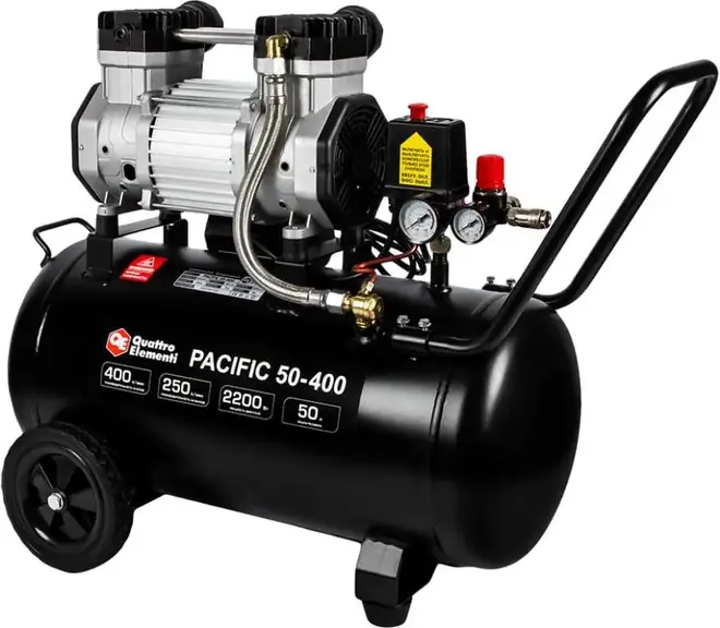 Quattro Elementi Pacific 50-400 компрессор поршневой безмасляный (2200 Вт бар8 бар) №915-359