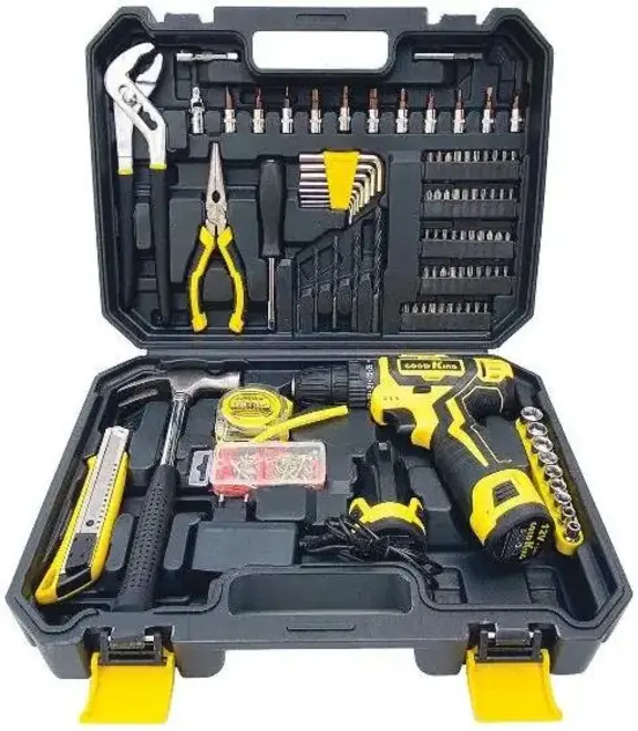 Goodking EC-1202195 набор инструментов с аккумуляторной дрелью-шуруповертом EC-1202195 (12 В)