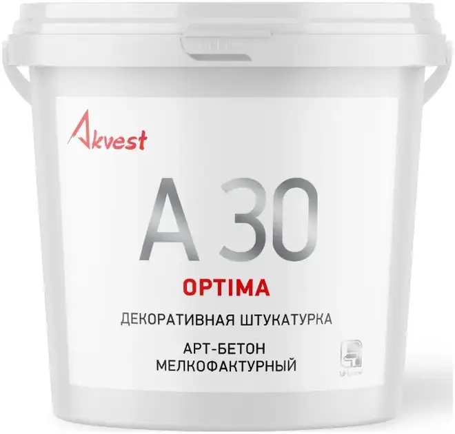 Аквест Optima А 30 декоративная штукатурка арт-бетон мелкофактурный (7 кг)