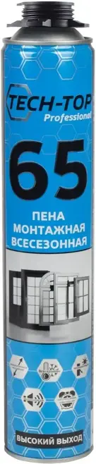 Tech-Top Professional Professional 65 монтажная пена всесезонная (840 мл)
