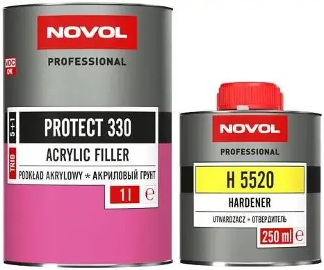 Novol Professional Protect 330 грунт акриловый 2-комп (1.2 л (1 л + 200 мл) белый