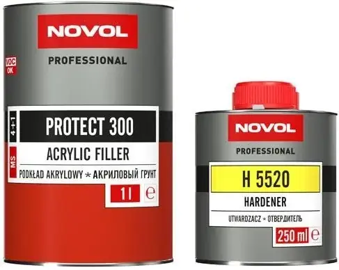 Novol Professional Protect 300 грунт акриловый 2-комп (1.25 л) белый