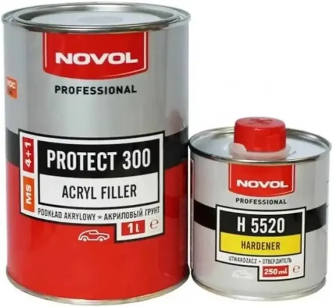 Novol Professional Protect 300 грунт акриловый 2-комп (1.25 л (1 л + 250 мл) белый