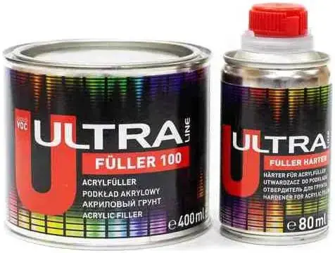 Novol Ultra Fuller 100 грунт акриловый 2-комп (480 мл (400 мл + 80 мл) белый