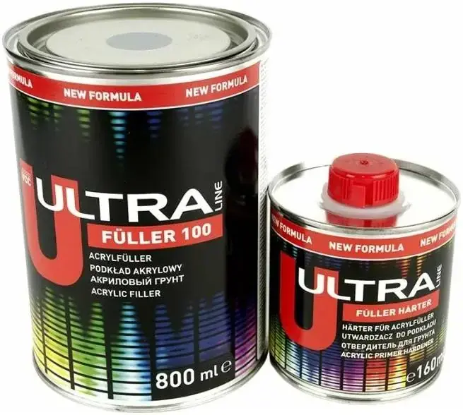Novol Ultra Fuller 200 грунт акриловый 2-комп (960 мл (800 мл + 160 мл) белый