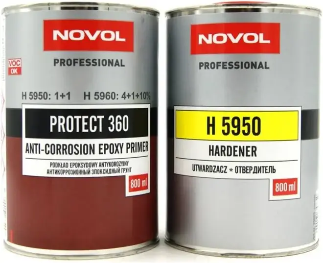 Novol Professional Protect 360 грунт эпоксидный 2-комп антикоррозионный (1.6 л (800 мл + 800 мл)