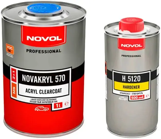 Novol Professional Novakryl 570 лак акриловый 2-комп (1.5 л (1 л + 500 мл)