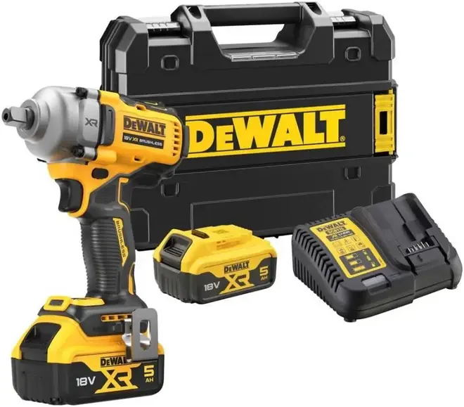 Dewalt DCF892P2T гайковерт импульсный аккумуляторный (18 В 2000 об/мин 3250 уд/мин 1084 Нм 2 х 5 А*ч) DCF892P2T-QW