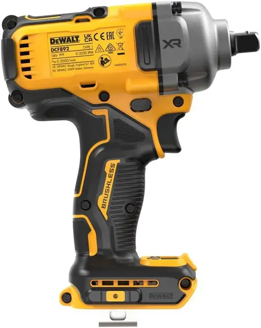 Dewalt DCF892P2T гайковерт импульсный аккумуляторный (18 В 2000 об/мин 3250 уд/мин 1084 Нм 2 х 5 А*ч) DCF892P2T-QW