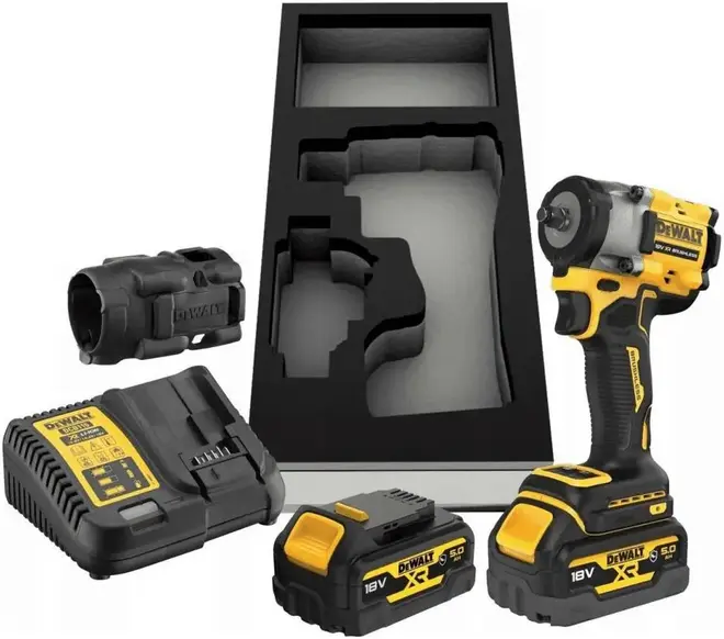 Dewalt DCF923P2G гайковерт ударный аккумуляторный (18 В 2500 об/мин 3550 уд/мин 610 Нм 2 х 5 А*ч) DCF923P2G-QW