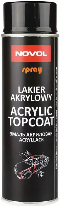 Novol Acrylic Topcoat эмаль акриловая (500 мл) черная