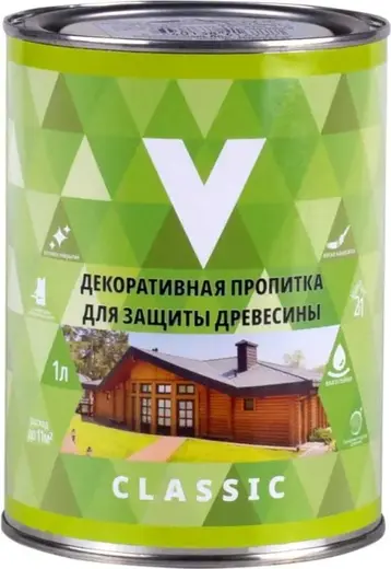 V Classic пропитка декоративная для дерева (1 л) махагон
