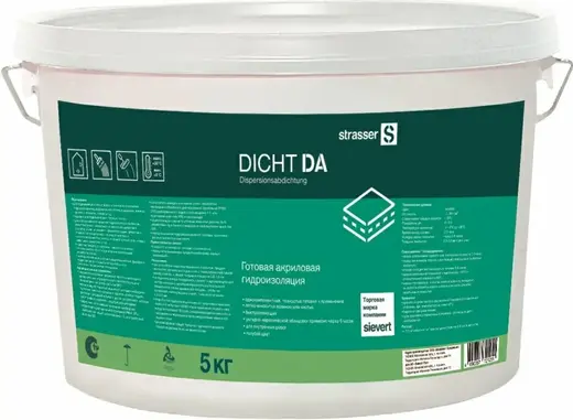 Strasser Dicht DA гидроизоляция эластичная акриловая (5 кг)