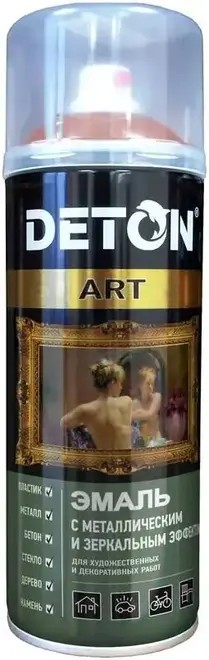 Deton Art эмаль с зеркальным и металлическим эффектом (520 мл) красный медный декор металлик