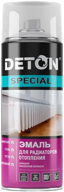 Deton Special эмаль для радиаторов отопления алкидная (520 мл) белая