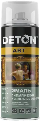 Deton Art эмаль с зеркальным и металлическим эффектом (520 мл) золотой декор