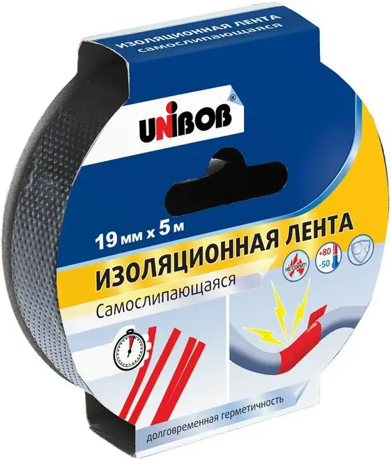 Unibob лента клейкая изоляционная самослипающаяся (19*5 м) №371122