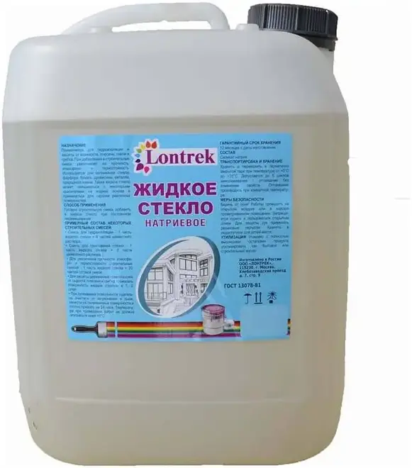 Лонтрек жидкое стекло натриевое (10 л)