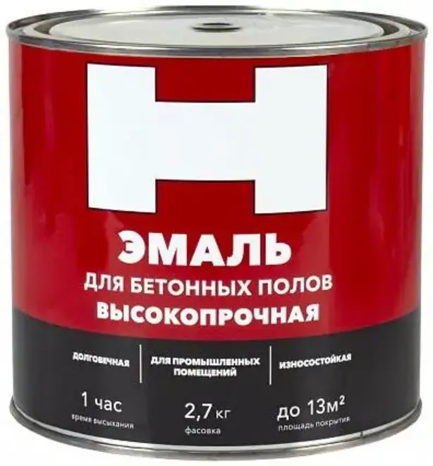 H эмаль для бетонных полов высокопрочная (2.7 кг) голубая