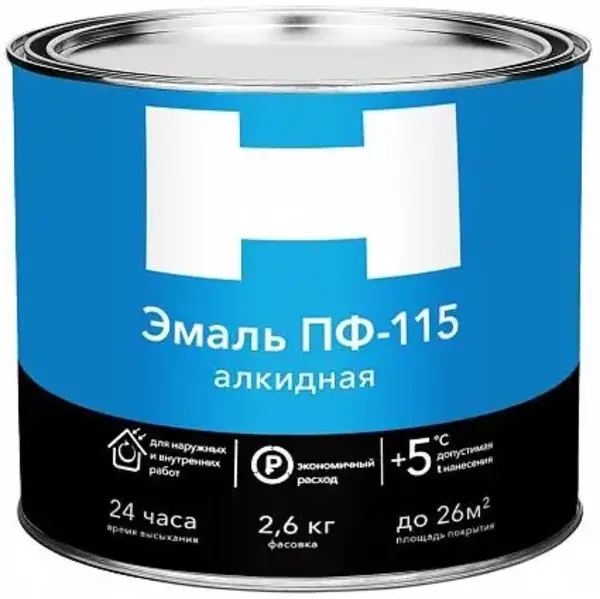 H ПФ-115 эмаль алкидная (2.6 кг) коричневая