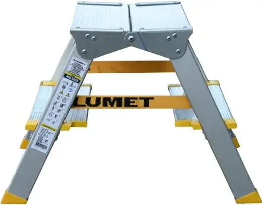 Алюмет ASD стремянка алюминиевая двухсторонняя с широкими ступенями (0.40 м /2 * 2 ст)