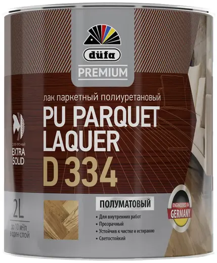 Dufa Premium PU Parquet Laquer D334 лак паркетный полиуретановый (2 л)