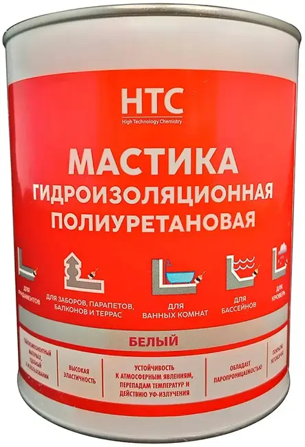 HTC мастика гидроизоляционная полиуретановая (1 кг) белая