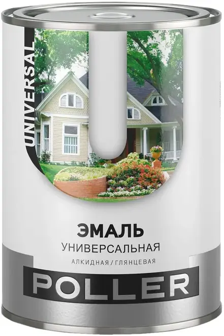 Poller эмаль универсальная алкидная (2 л) лиственно-зеленая RAL 6002