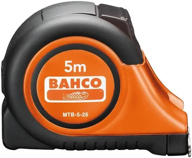 Bahco MTB рулетка карманная (5 м*25 мм) метрическая шкала, система автофиксации