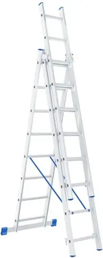 Geva Стандарт лестница алюминиевая трехсекционная (5.05 м /3 * 8 ст)