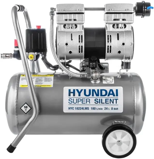 Hyundai HYC 18224LMS компрессор поршневой безмасляный (1000 В бар8 бар) HYC 18224LMS