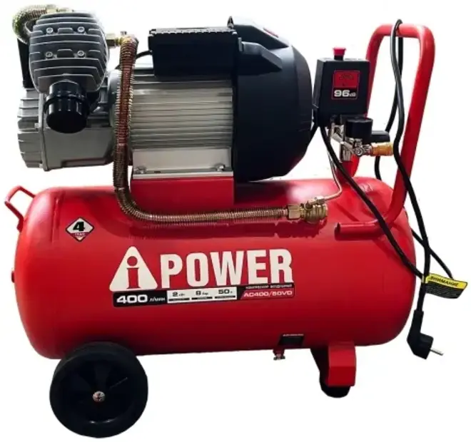 A-Ipower AC400/50VD компрессор поршневой масляный (2800 Вт бар8 бар) №50105