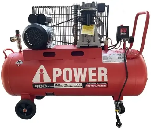 A-Ipower AC400/100B компрессор поршневой масляный (3100 Вт бар10 бар) №50108