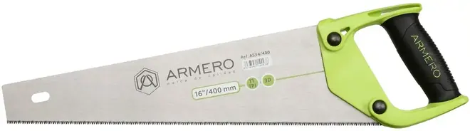 Armero ножовка по дереву 3D-заточка каленая (400 мм) 11 зубьев мелкий