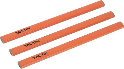 Tactix карандаш строительный плоский (3 карандаша серый) №298403