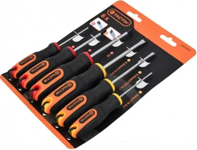 Tactix Ergo набор отверток с рукояткой (6 предметов) SL, PH